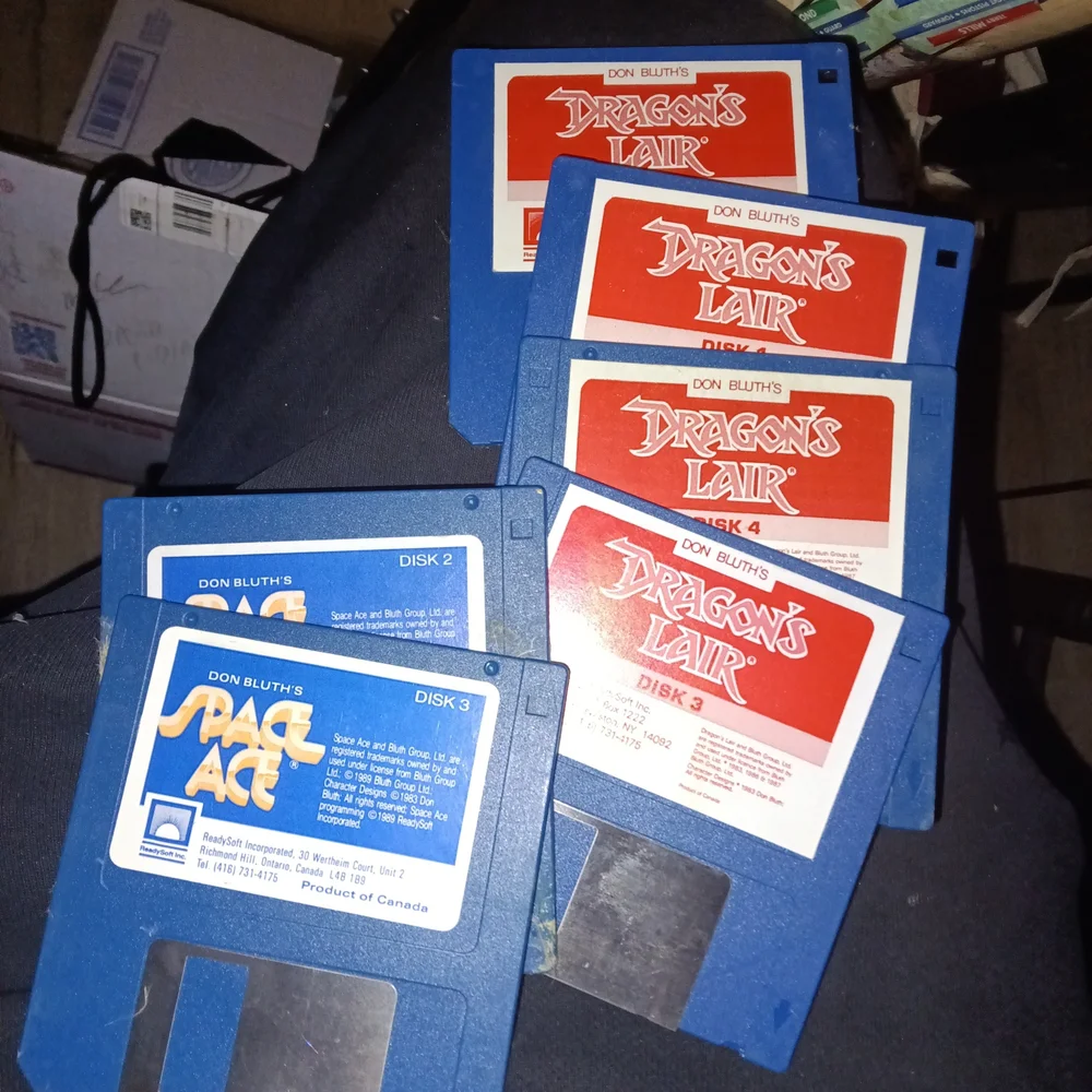 Dragon's Lair and Space Ace Floppy Disks